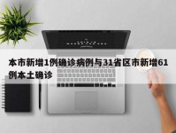 本市新增1例确诊病例与31省区市新增61例本土确诊