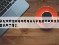 新冠大数据高峰期是几点与新冠肺炎大数据报告说明了什么