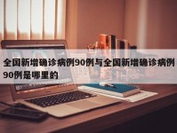 全国新增确诊病例90例与全国新增确诊病例90例是哪里的