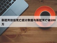 新冠开放后死亡统计数据与新冠死亡破200万